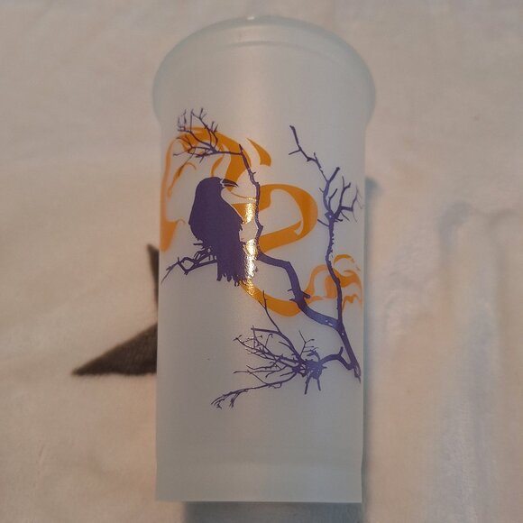 2013 Starbucks Halloween Reusable 16 oz Plastic No Lid Glow In The Dark Cup - Picture 1 of 5